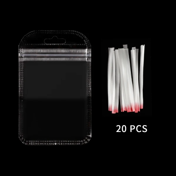 20Pcs Red Pro наращивание ногтей 1 м/1,5 м/2 м дизайн ногтей стекловолокно наращивание ногтей Акриловые наконечники УФ гель DIY ногти кончики для французского маникюра маникюрный салон инструмент - Цвет: 20Pcs Red