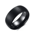 Мужское кольцо из матовой нержавеющей стали 8 мм, модные аксессуары для свадьбы, вечерние ювелирные изделия