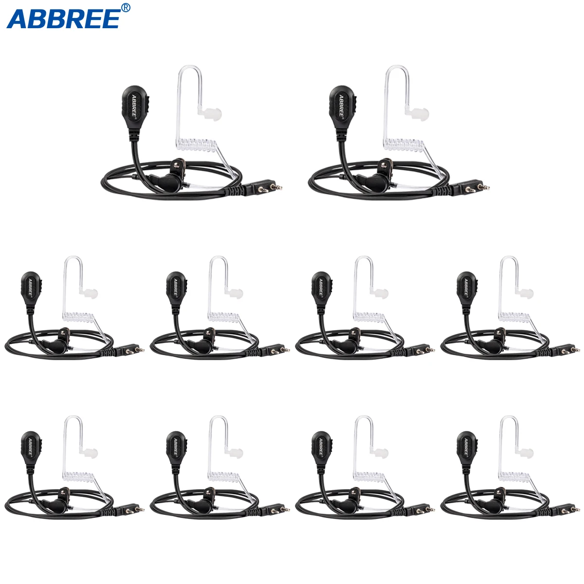 2 Pin тайная акустическая Воздушная трубка микрофон наушники вкладыши гарнитура