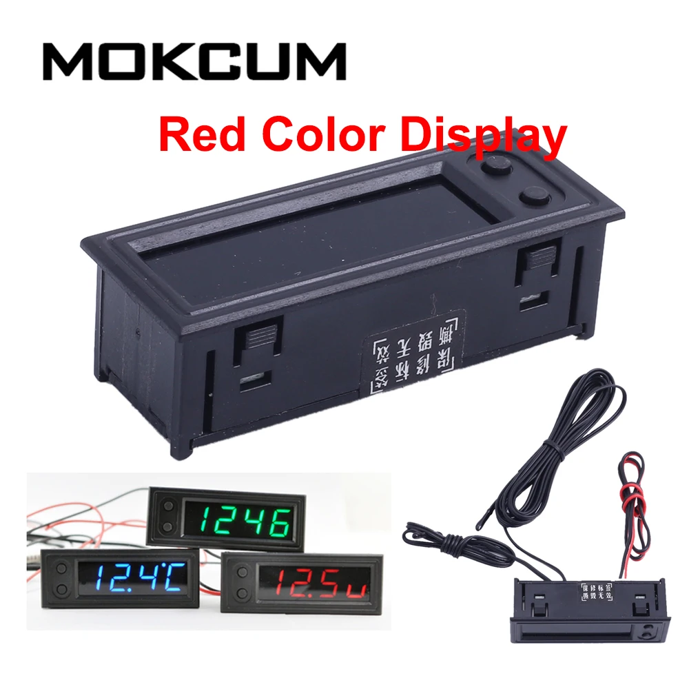 

RTC RX8025T Electronic Clock Display Module Red Color 0.8inch 4Bit LED Dual Temperature Display Voltage Monitor Real Time Clock