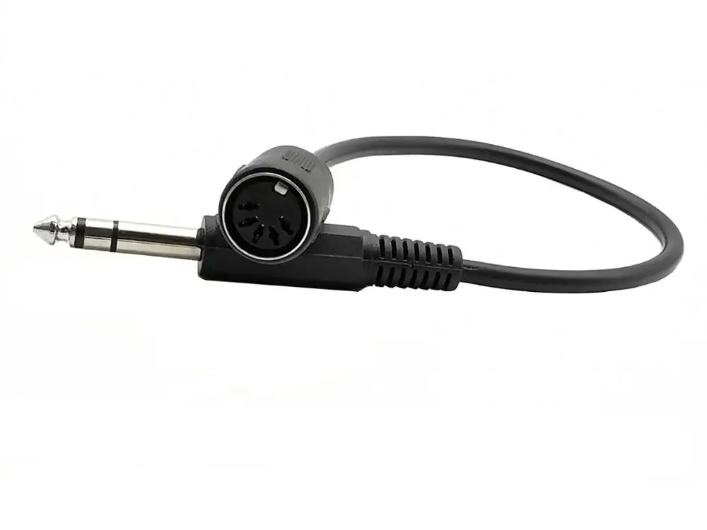 5-Pin Din Female to 6.35mm Male TRS Stereo Audio Extension Cable for MIDI keyboard organ electric piano guitar 0.3m |