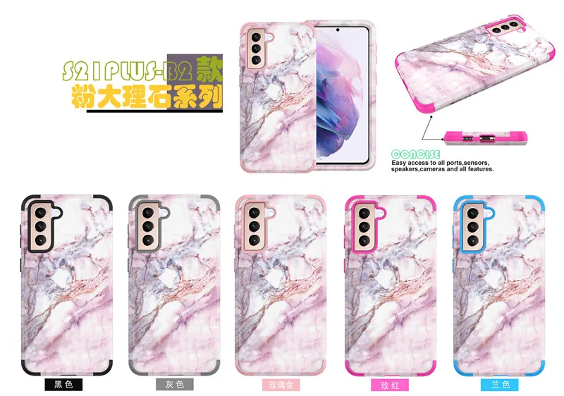 Матовый мраморный передний и задний чехол 360 дюйма для телефона Samsung s9 s10 note10 s21 Plus