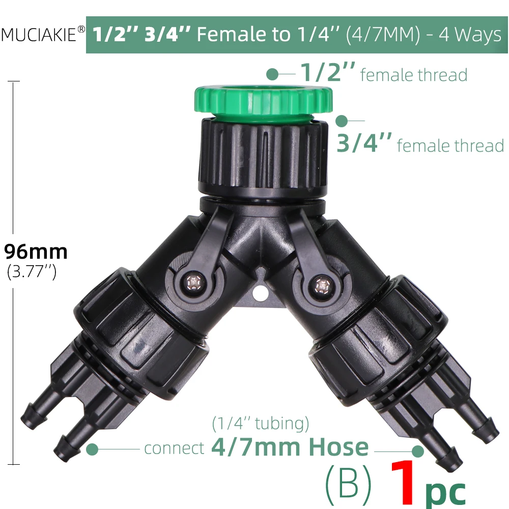 

Соединитель для садовой воды MUCIAKIE 1/2'' 3/4'' 2-in-1