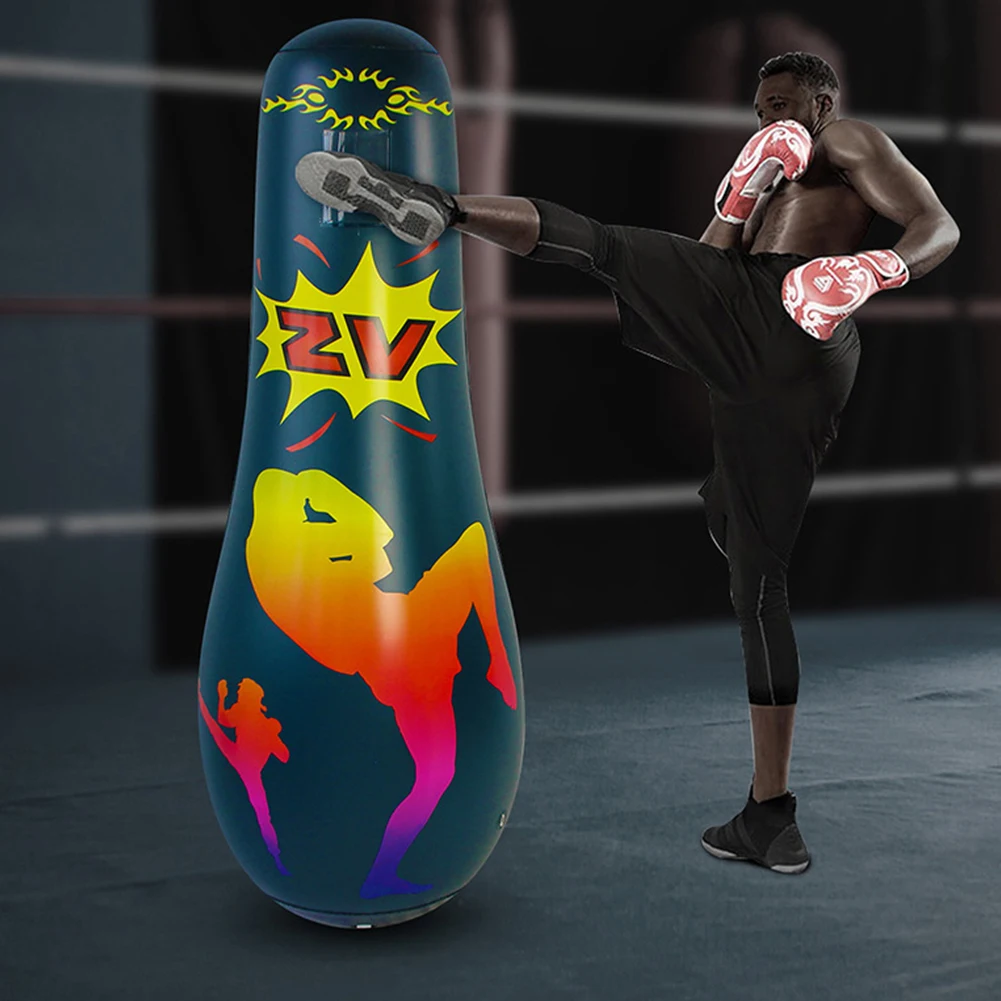 

Kids Inflatable Punching Boxing Bag Body Building Sandbag Boxing Pillar Tumbler Boxing Fitness Training Equipment