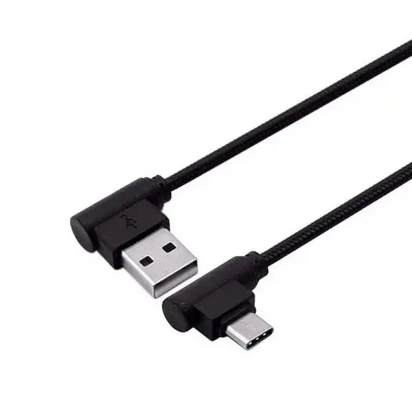 Горячая нейлоновая USB 3 1 Type C 90 градусов с прямым углом к 2 0 типа быстрой зарядки и