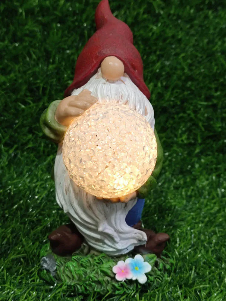 

Gnome Lamp Home Garden Whimsical Garden Statue Gnome Solar Powered LED Outdoor Decor Light