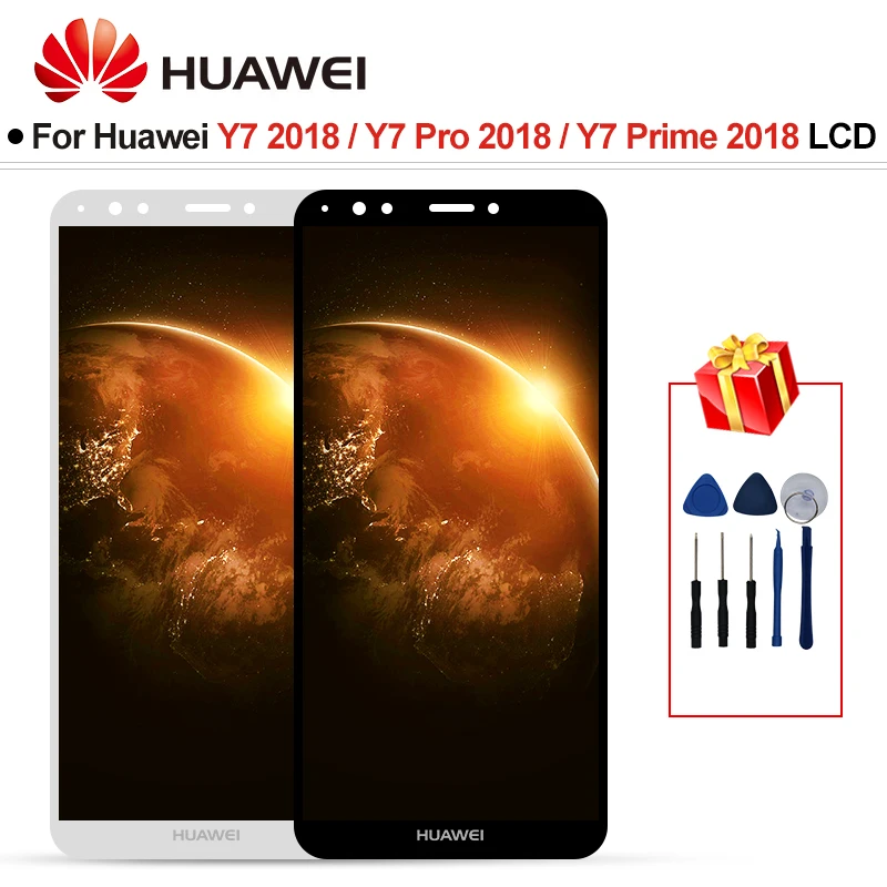 Дисплей 5 99 дюйма для Huawei Y7 Pro 2018 Nova 2 LITE ЖК дисплей с сенсорным экраном дигитайзер