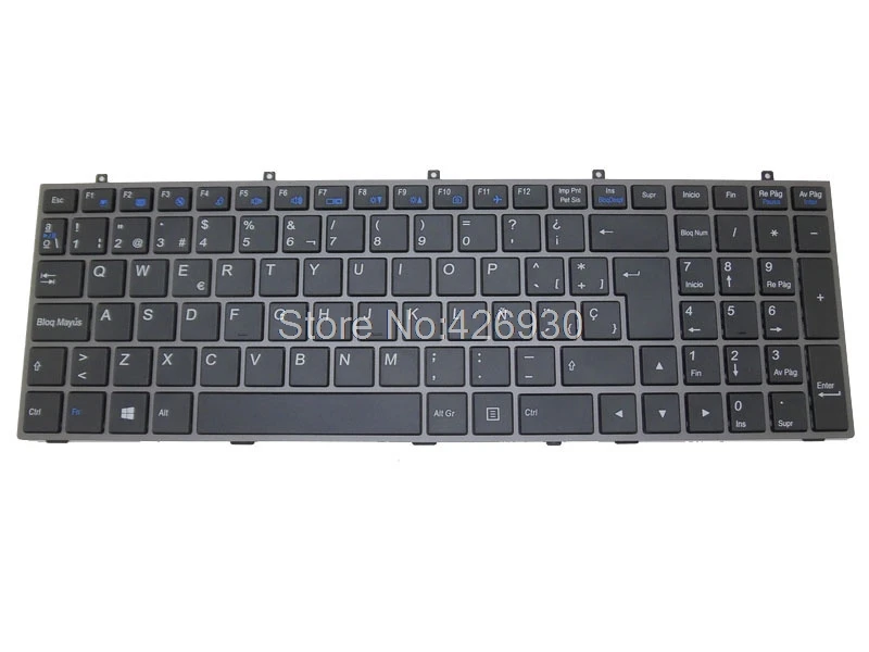 Клавиатура для ноутбука CLEVO W370ET MP-13H86E0J430 MP-12A36E0-4301W Испанский SP W350ET W350ETQ W350SKQ W350SSQ W370SK