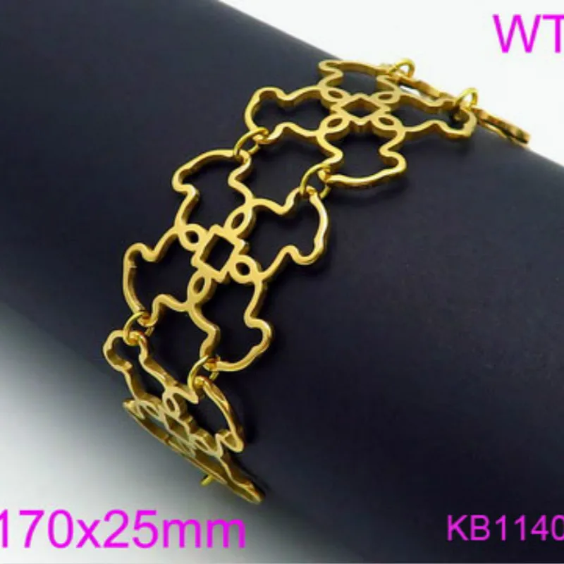 Титановый стальной медвежонок браслет из нержавеющей стали медведь новый дизайн