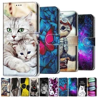 patterned flip leather wallet case for apple iphone 13 12 mini 11 pro max x xs xr se 2020 6 6s 7 8 colored painted cover dp08f