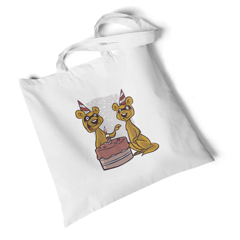 Lychee Женская Холщовая Сумка с мультяшным принтом животных повседневные женские