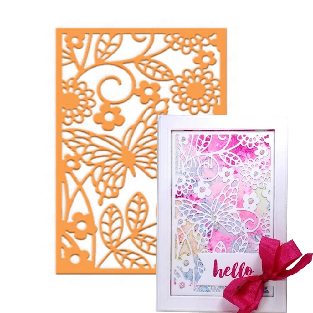 Тиснение карты трафарет рождественские украшения шаблон бабочка из