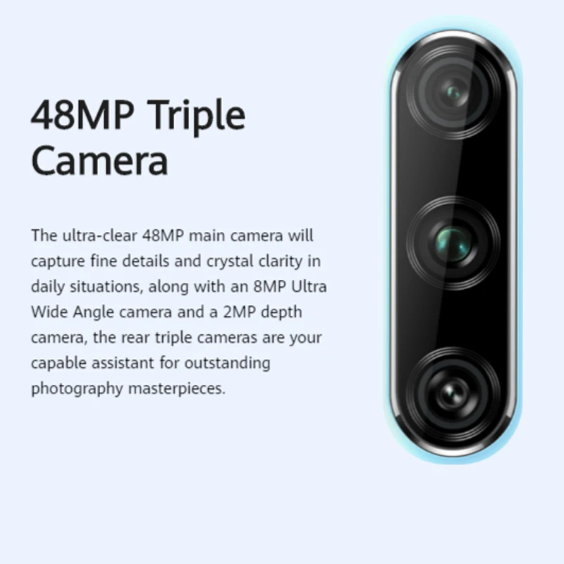 Смартфон Huawei Y9s 6GB 128GB с тремя камерами AI Triple, автоматически выдвигающейся передней камерой 48 МП и диагональю экрана 6,59 дюймов в наличии.