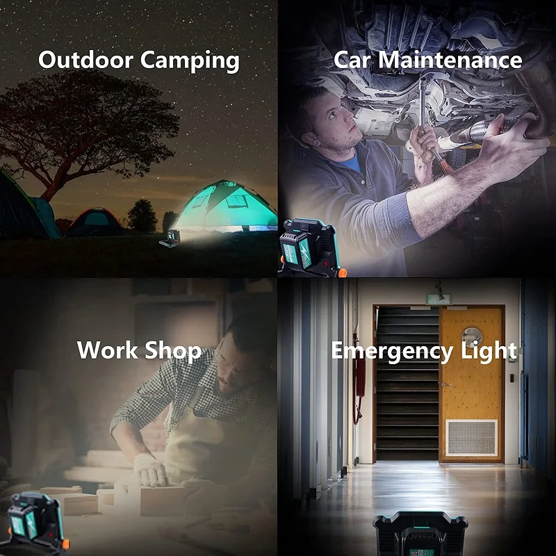저렴한 무선 접이식 LED 작업 빛 야외 DeWalt Makita 보쉬 밀워키 18V 20V 리튬 이온 배터리 공급 캠핑 긴급 저렴한 무선 접이식 LED 작업 빛 야외 DeWalt Makita 보쉬 밀워키 18V 20V 리튬 이온 배터리 공급 캠핑 긴급