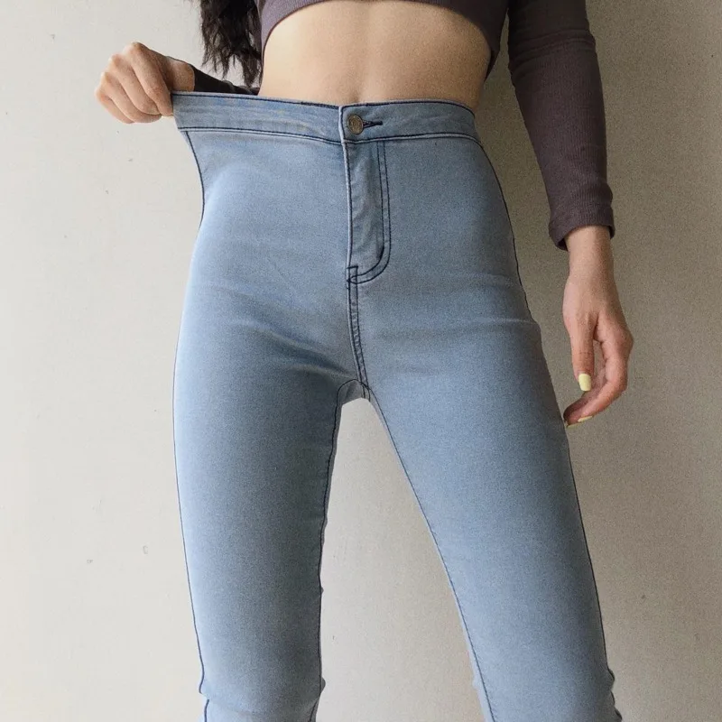 

Women Stretch Jeans Slim Sexy Push Up Hips Elastic Cotton Denim Pants Zipper Female Stretch Casual Trousers Plus Size