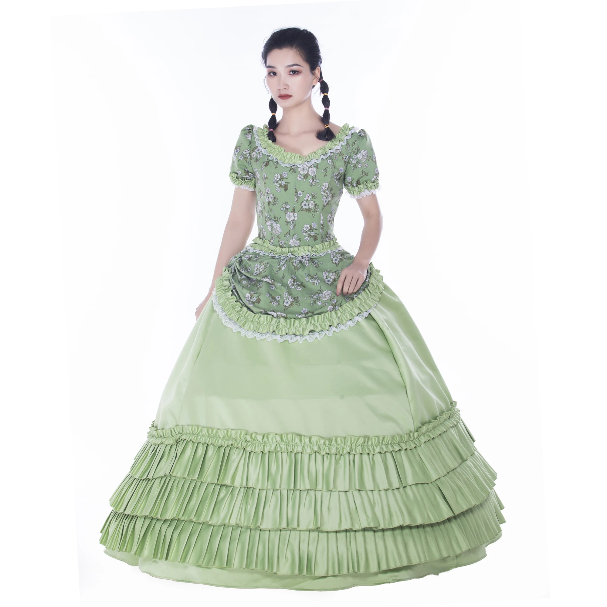 New Victorian Southern Belle Wild West Period Fairytale Princess Dress Reenactment Gown | Тематическая одежда и униформа