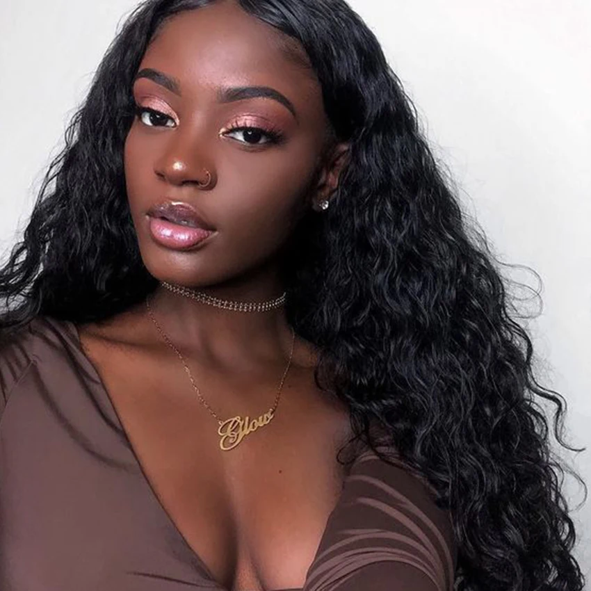 Парик из волнистых волос Huamn предварительно выщипанные HD влажные и вьющиеся