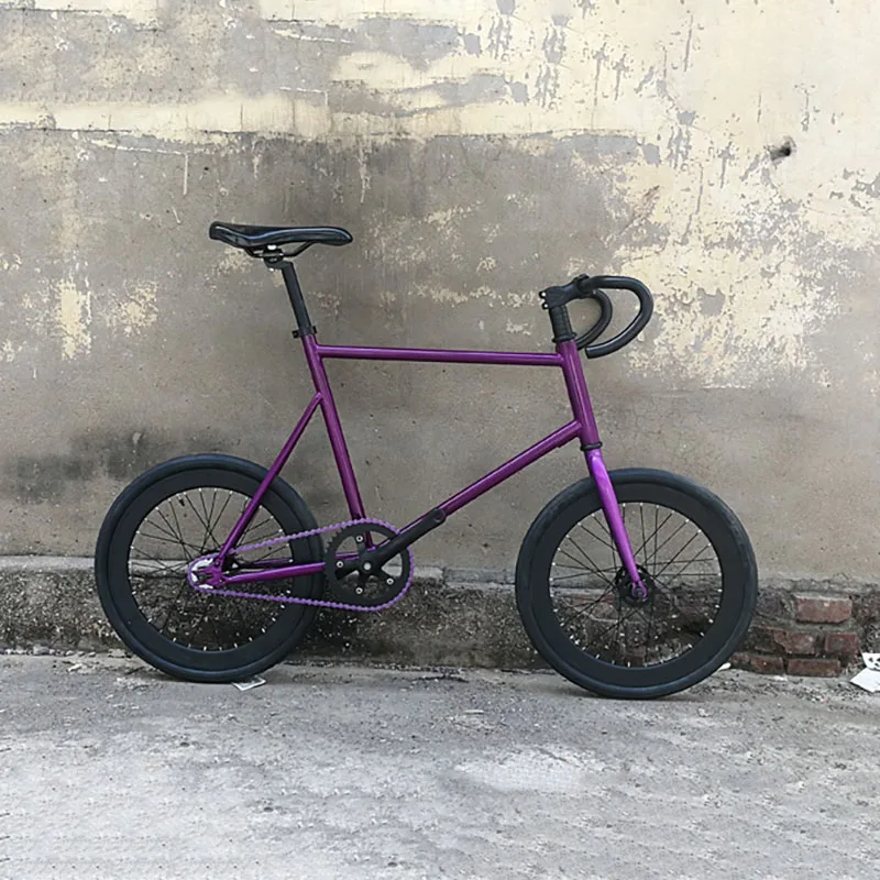 Винтажный велосипед 20 дюймов Односкоростной фиксированный ретро Серебряная