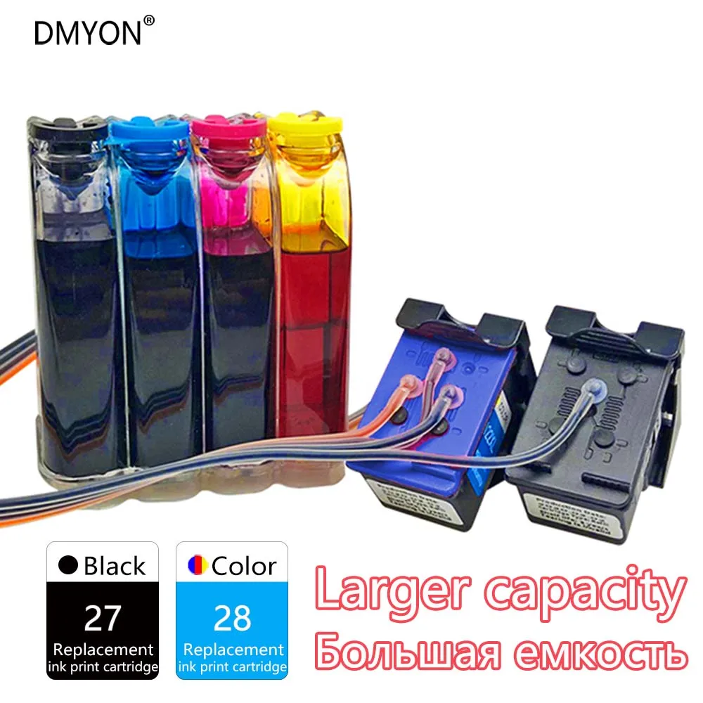 

DMYON CISS 27 28 Compatible for Hp Ink Cartridge 3320 3322 3420 3425 3450 3520 3520v 3550 3620v 3650 3650v 3651 3740v Printers