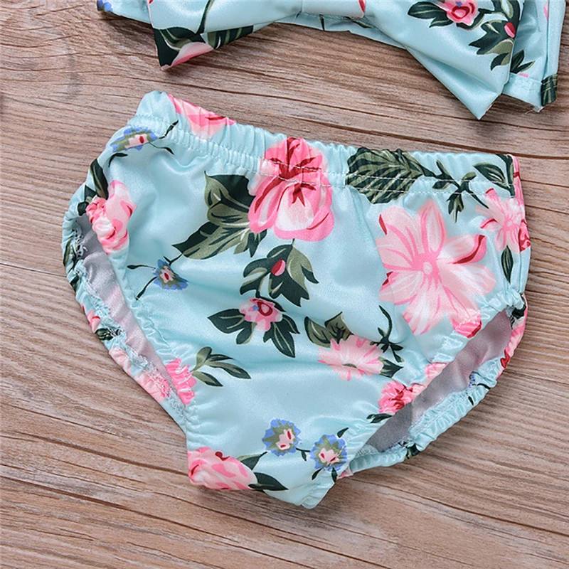 Новинка 2021 комплект бикини для маленьких девочек летний купальник с цветочным