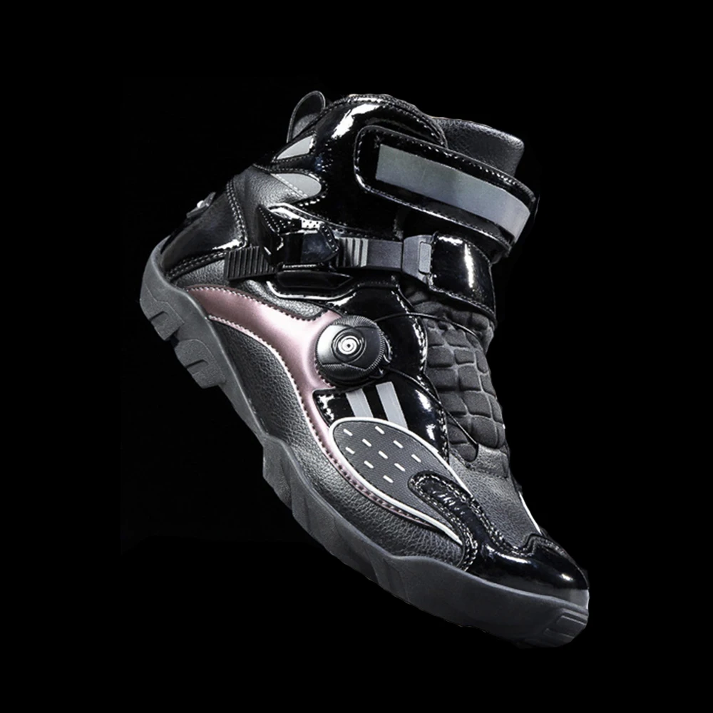 Коричневые мотоциклетные ботинки для езды на мотоцикле обувь мотокросса