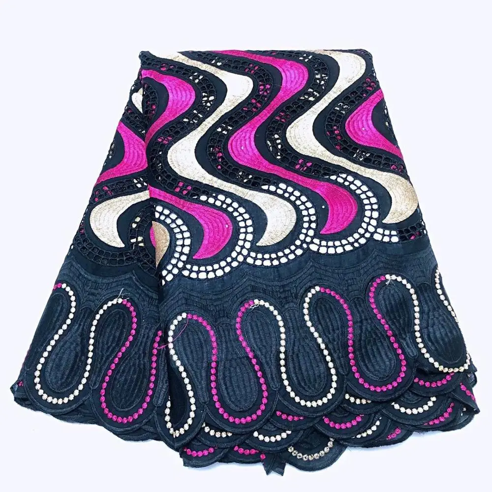 

Embroidery Cotton Lace Fabric African Swiss Voile Lace High Quality Fashion French Lace Fabric For Wedding Lace 5 Yards/Lot -J5