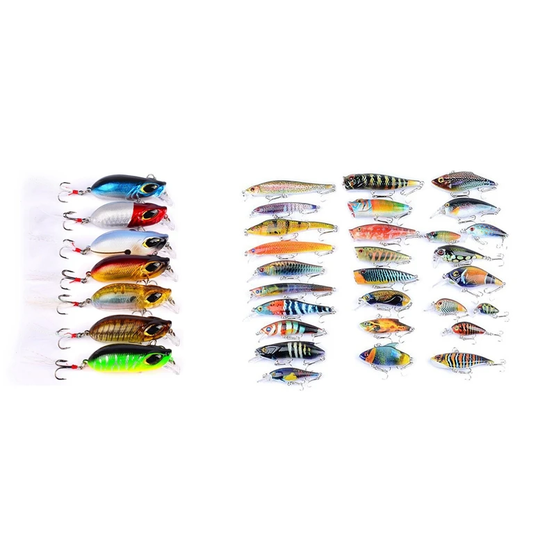 

2 Set Mixed ABS Fishing Lure Bait Set With Mini Minnow Hard Bait Fishing Lure