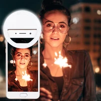 portable usb charge led selfie ring light for iphone supplementary lighting selfie lamp enhancing fill light for mobile phones