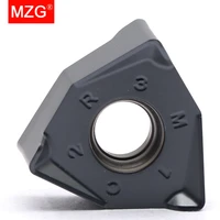 mzg 10pcs wnmu 080608 zp163 cnc fast feeding lathe machining alloy end mill shankdouble side carbide insert milling cutter