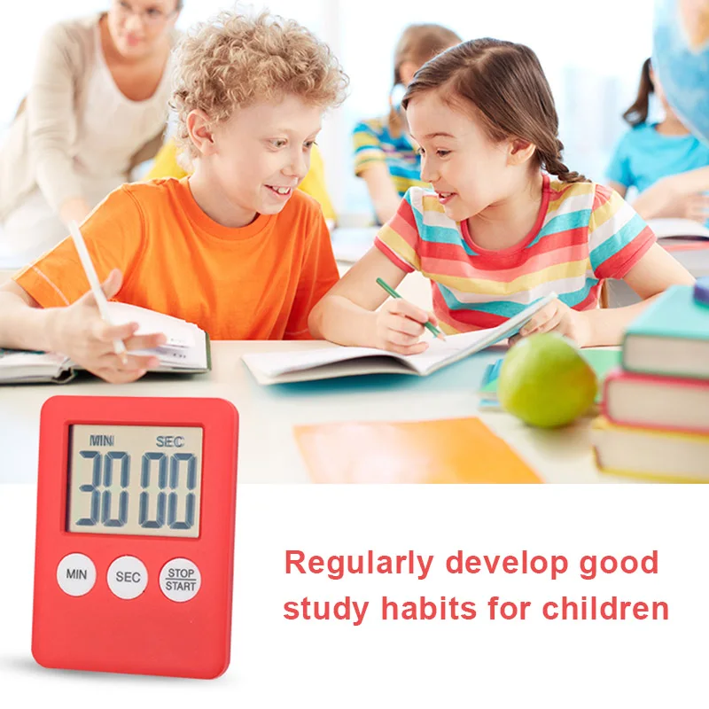 

LCD Digital Screen Kitchen Timer Square Cooking Countdown Alarm Magnet Clock HK3