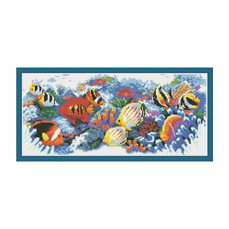 Тропическая рыба Алмазная картина полный квадрат Новое поступление 5D Сделай Сам