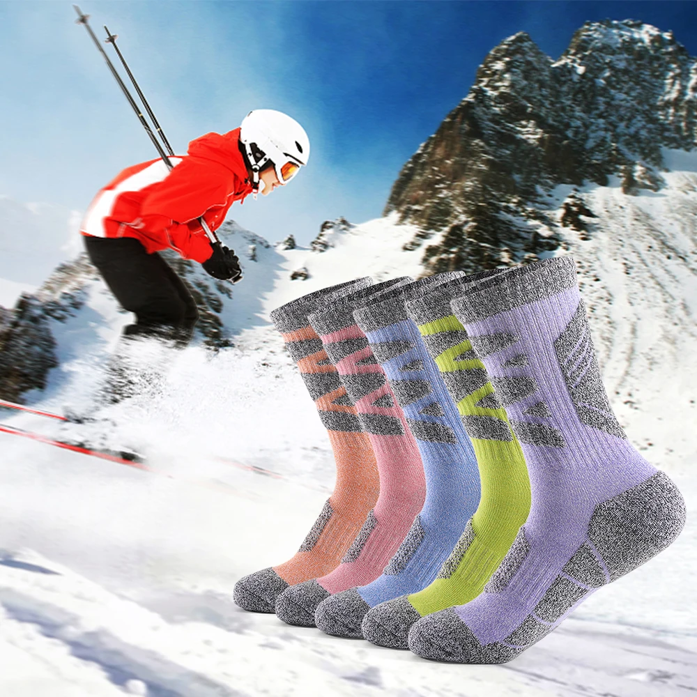 

LIXADA женщин Спортивные носки толстые вязаные зимние спортивные носки для улицы, дышащие, быстросохнущие носки для марафона носки для бега и ...