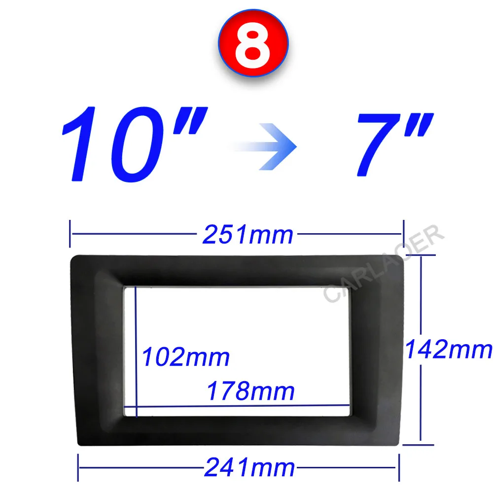 Рамка 9 дюймов от 10 до 7 рамка 2 DIN подходит для всех моделей автомобилей