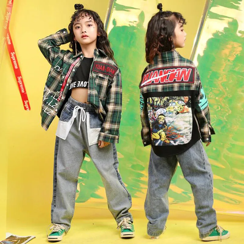 Детская модная одежда свободная куртка пальто беговые джинсы брюки для девочек и