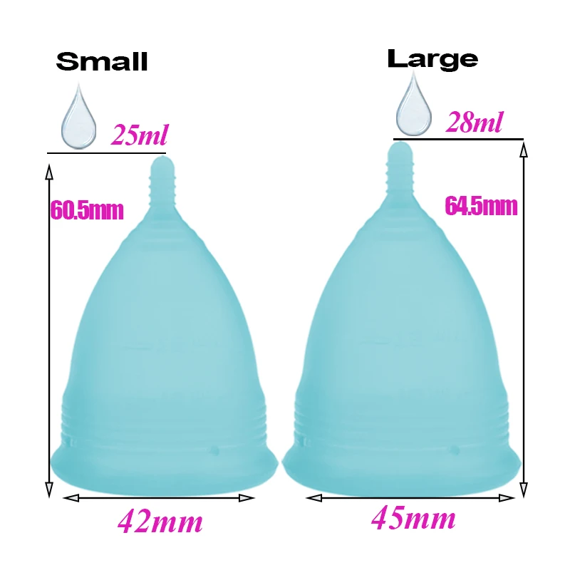 50 шт./лот оптовая продажа многоразовая Женская чашка силиконовая для менструаций