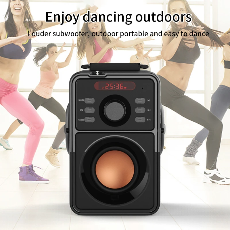Bluetooth Wireless Portable Player Big Power Stereo Subwoofer Heavy Bass Speakers Sound Box Support FM Radio TF AUX USB | Электроника