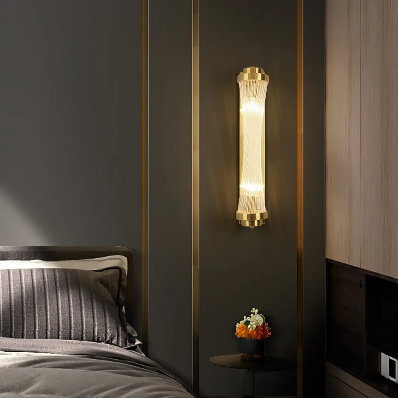 

Simple Bedroom Living Room Crystal Wall Lamp Mirror Front Lamp Bathroom Makeup Lamp Wall Lights Home Decor Lights Mirror Light