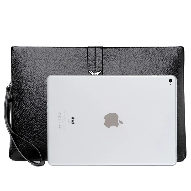 Роскошный брендовый длинный мужской кошелек на двойной молнии с карманом для