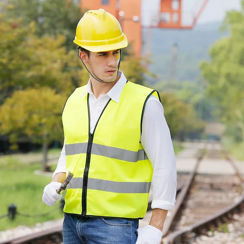 

Car Vest High Visibility Reflective Vest Motorcycle Jacket hi vis Workwear Clothing Sleeveless Top Men Custom Logo