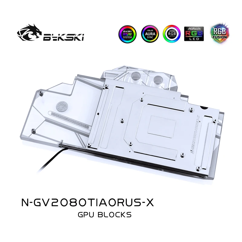 Bykski N GV2080TIAORUS X полный охват блок GPU воды для Gigabyte AORUS RTX2080Ti Xtreme 11G/8G Графика карты VGA