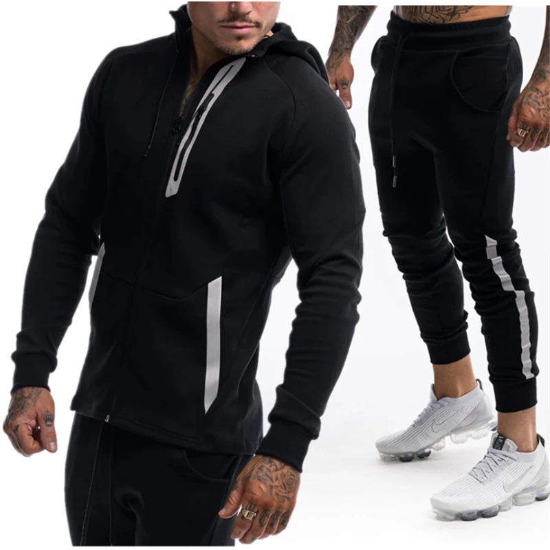 

Autumn brand sporting suit men Suit Men Hoodies Sets Mens Gyms Sportswear Jogger Suit Male Tracksuit sets