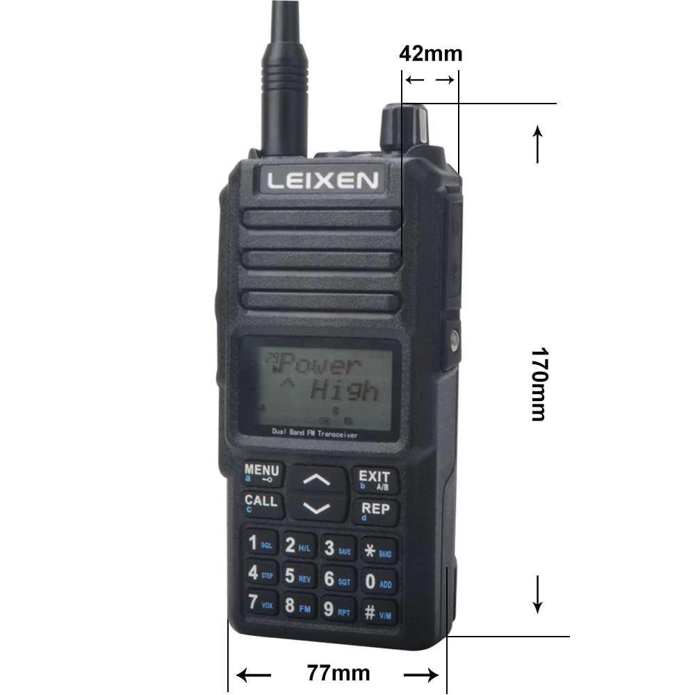 real 10 20km walkie talkie leixen uv 25d uhf vhf dual band dual ptt dual reception 20w high power fm vox radio with torch free global shipping