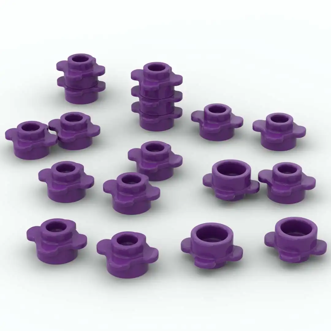 

900pcs/lot Plate Round MOC Bricks 1x1 with Flower Edge 4 Knobs Petals 33291 Building Block Parts Plants diy Children Gifts