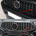 3D ABS автомобильный передний гриль решетка значок Автомобильная наклейка с эмблемой для AMG логотип W212 W213 W202 W211 W176 W177 W210 W204 W205 GLA GLC CLS GLK