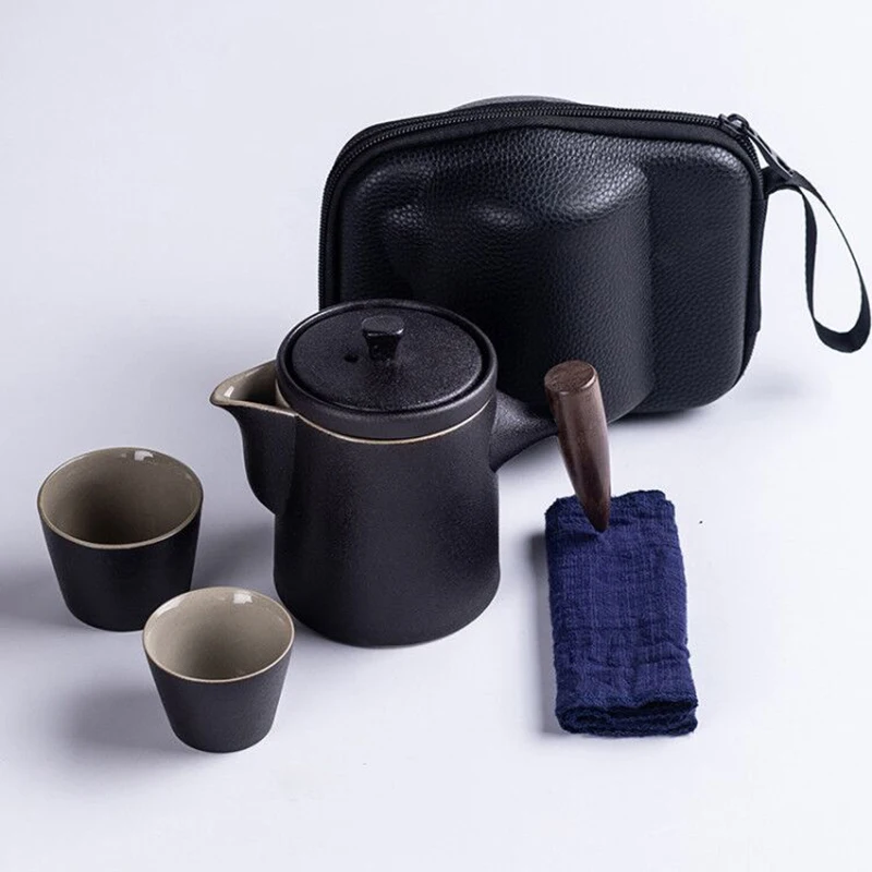 Китайский дорожный керамический портативный чайник фарфоровые чайные чашки Gaiwan