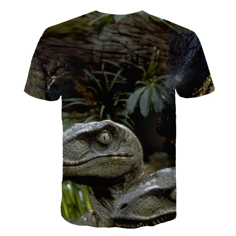 

Jurassic World Super Cool Dinosaur Head 3D Print T Shirt Boys And Girls Hiphop Individuality Tee Short Sleeve Feature Clothes