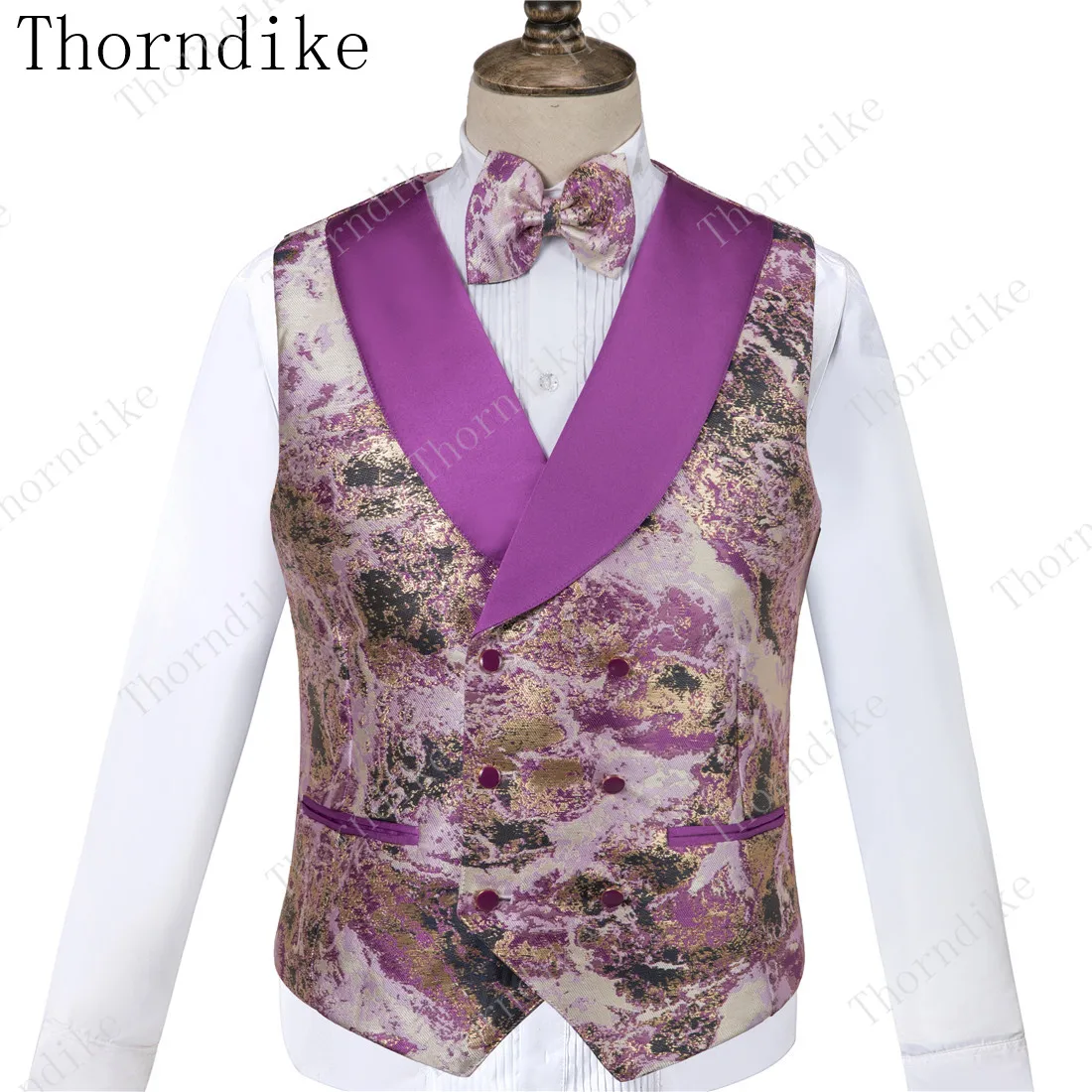 Thorndike мужской костюм куртки + брюки жилет Модный высококачественный осенний