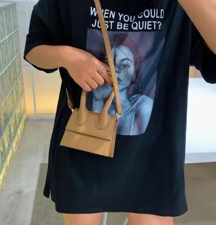 13 CM Brown 2 Маленькая квадратная сумка на плечо, сумка через плечо, посылка через плечо, клатч, женский дизайнерский кошелек, сумки, сумка на плечо для отдыха, женская сумка - Цвет: 13 CM Brown 2