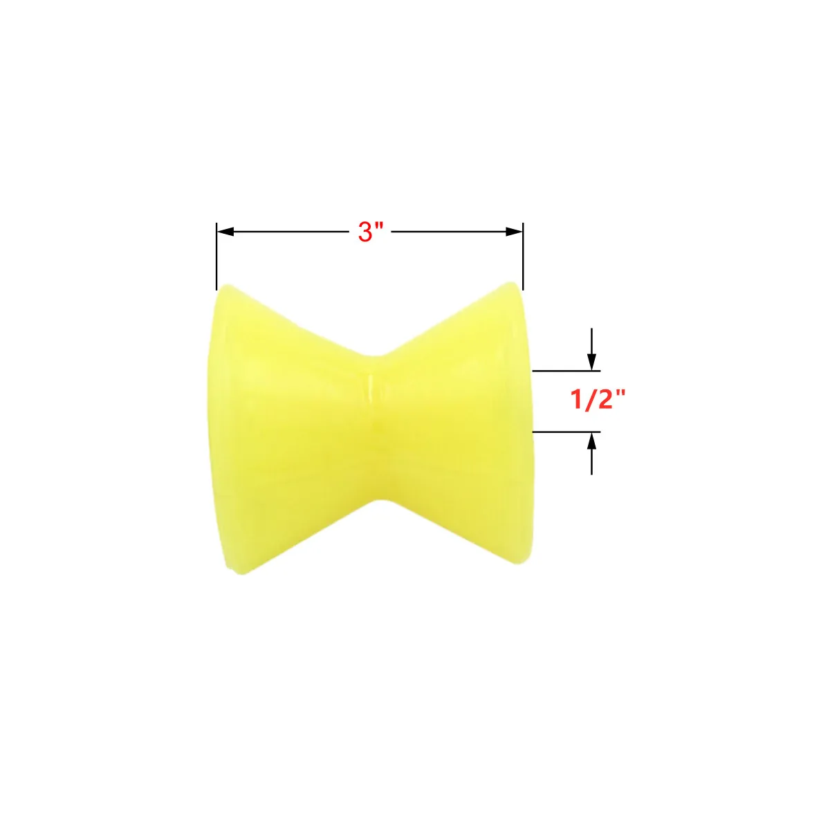 Подхват для лодочного прицепа 3 дюйма Янтарный/Желтый полиуретановый ролик лука