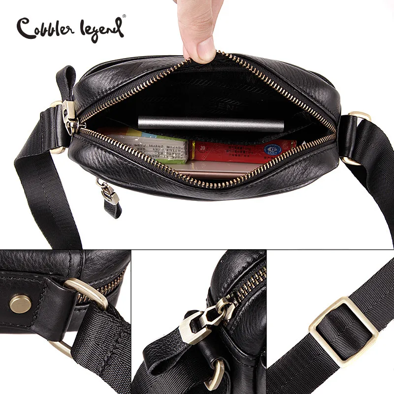 

Мужская сумка на плечо Cobbler Legend из натуральной кожи, спортивная сумка для бега, водонепроницаемая Мобильный телефон сумка, многофункциональная сумка через плечо